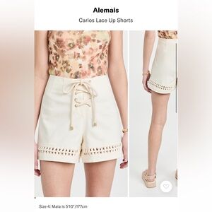 alemais cream shorts NWT aus size 10, fits like a medium or US size 6